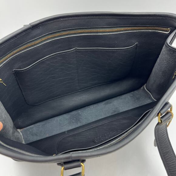 Vintage Coach Marketing Tote 9665 Black Leather Bag Women's Made in NYC - Picture 6 of 11